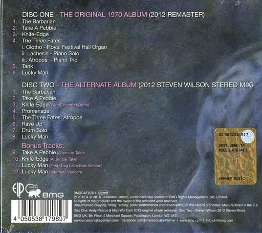 Emerson, Lake & Palmer - CD Audio di Emerson Lake & Palmer - 2