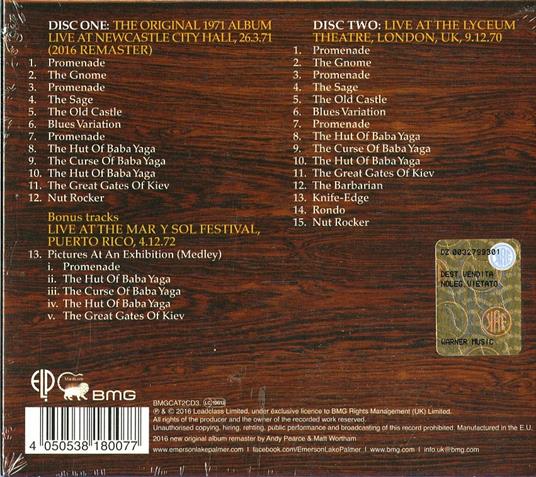 Pictures at an Exhibition - CD Audio di Emerson Lake & Palmer - 2