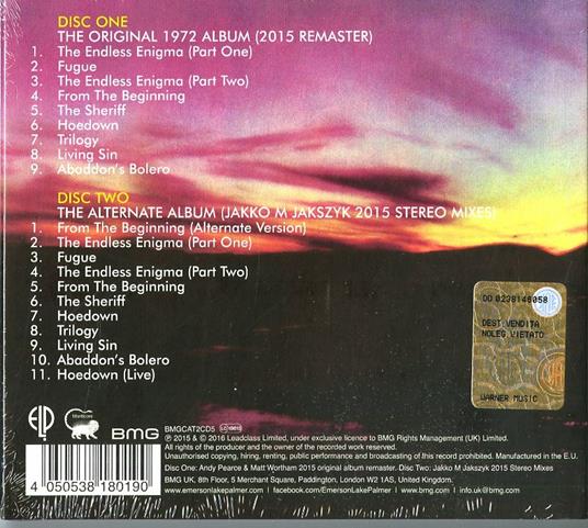 Trilogy - CD Audio di Emerson Lake & Palmer - 2