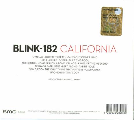 California - CD Audio di Blink 182 - 2