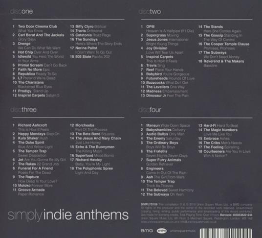 Simply Indie Anthems - CD Audio - 2
