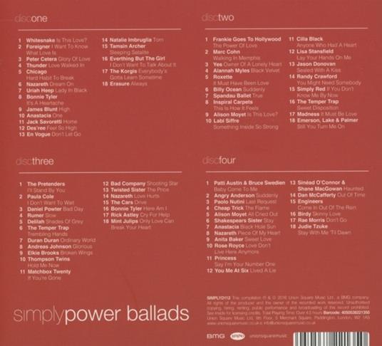 Simply Power Ballads - CD Audio - 2