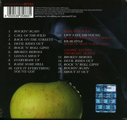 Innocence Is No Excuse - CD Audio di Saxon - 2