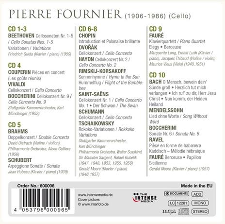 Capolavori per violoncello - CD Audio di Pierre Fournier - 2