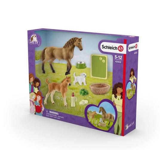 Horse Club Sarah Che Cura I Cuccioli Schleich (42432) - 7