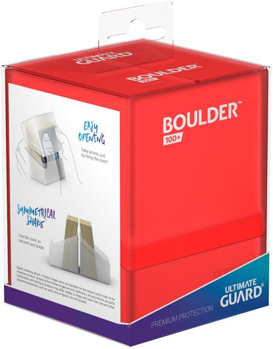 Ultimate Guard Boulder Deck Case 100+ Standard Size Ruby - 5