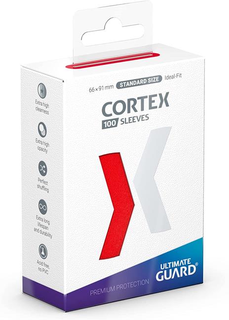 Ultimate Guard Cortex Sleeves Standard Size Red (100) Ultimate Guard - 2