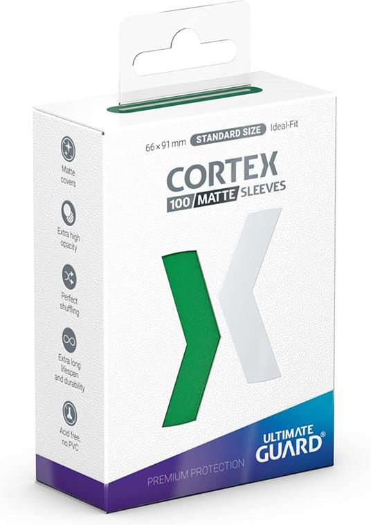 Ultimate Guard Cortex Sleeves Standard Size Matte Green (100) Ultimate Guard - 2