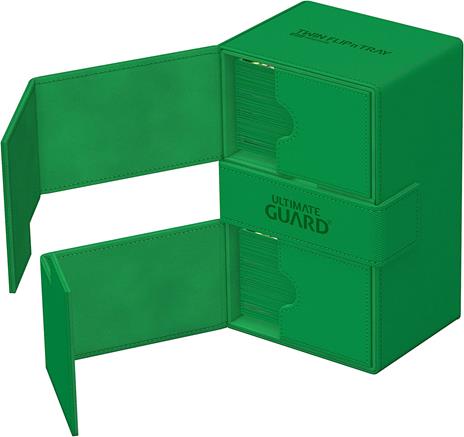Ultimate Guard Twin Flip`n`Tray 160+ XenoSkin Monocolor Green Ultimate Guard - 4