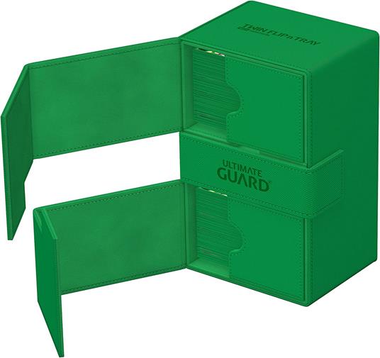 Ultimate Guard Twin Flip`n`Tray 160+ XenoSkin Monocolor Green Ultimate Guard - 4
