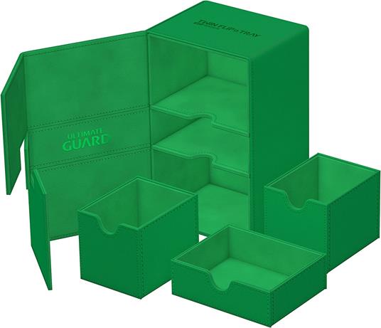 Ultimate Guard Twin Flip`n`Tray 160+ XenoSkin Monocolor Green Ultimate Guard - 6