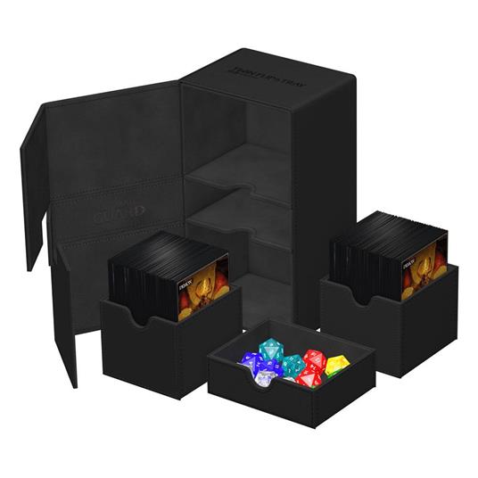 Ultimate Guard Twin Flip`n`Tray 200+ XenoSkin Monocolor Black - 2