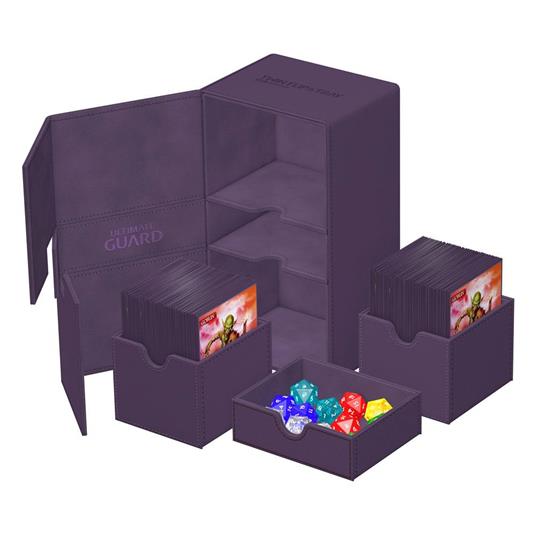 Ultimate Guard Twin Flip`n`Tray 200+ XenoSkin Monocolor Purple - 2