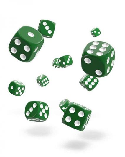 Oakie Doakie Dice D6 Dice 12 Mm Solid - Green (36) Oakie Doakie Dice