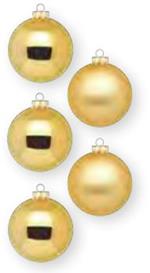 Inge‘s Christmas Decor 12004P812 decorazione natalizia Ornamento per palline di Natale Vetro Oro 12 pz