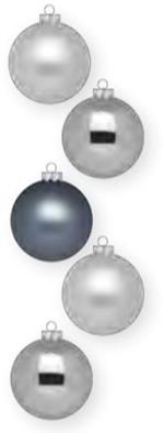 Inge‘s Christmas Decor 15304P812 decorazione natalizia Ornamento per palline di Natale Vetro Argento 8 pz