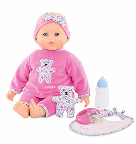 Corolle 9000150050 Mon Grand Poupon Lucille Bambola interattiva/francese con fascino e profumo di vaniglia