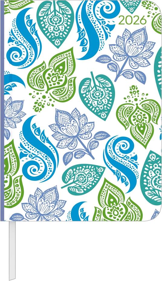 ALPHA EDITION - Agenda 2026, 10,7x15,2 cm, Daily Journal Paisley