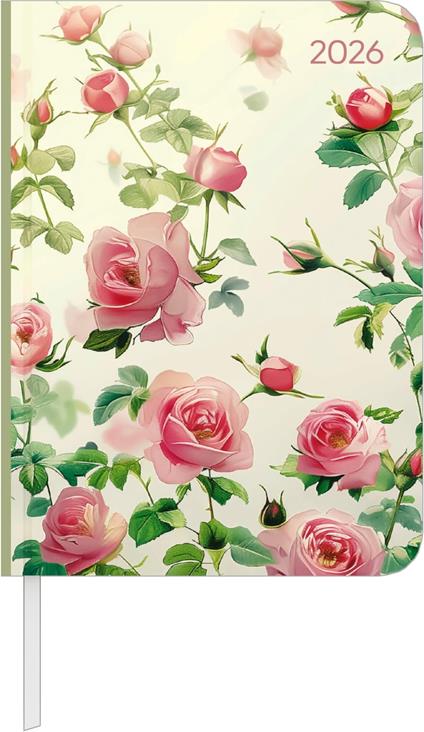 ALPHA EDITION - Agenda 2026, 10,7x15,2 cm, Daily Journal Roses