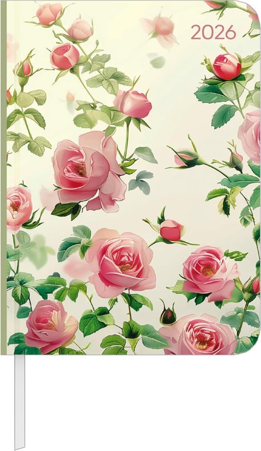 ALPHA EDITION - Agenda 2026, 10,7x15,2 cm, Daily Journal Roses