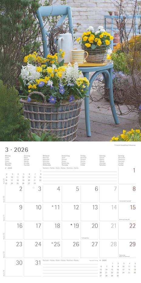 ALPHA EDITION - Calendario 2026 da muro, 12 mesi, 30x30 cm, Garden & Decoration - 6
