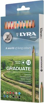 Pastelli Lyra Graduate. Scatola 12 matite colorate assortite