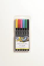 Pennarello doppia punta Lyra Aqua Brush duo Primary Set da 6 pezzi