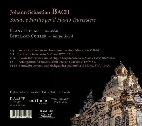 Sonate e partite per il flauto traversiere - CD Audio di Johann Sebastian Bach,Frank Theuns - 2