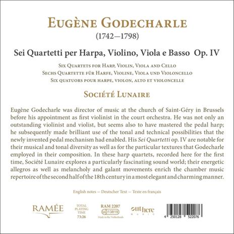 Sei Quartetti per harpa, violino, viola e basso Op.IV - CD Audio di Société Lunaire - 2