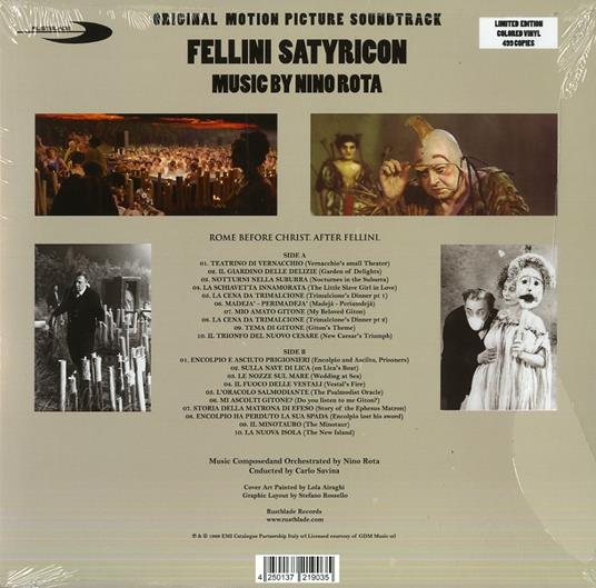 Fellini's Satyricon (Colonna sonora) (Limited Edition) - Vinile LP di Nino Rota - 2
