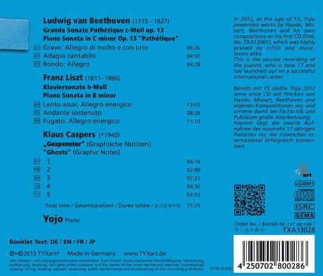 Piano Works - CD Audio di Ludwig van Beethoven,Franz Liszt,Klaus Caspers - 2