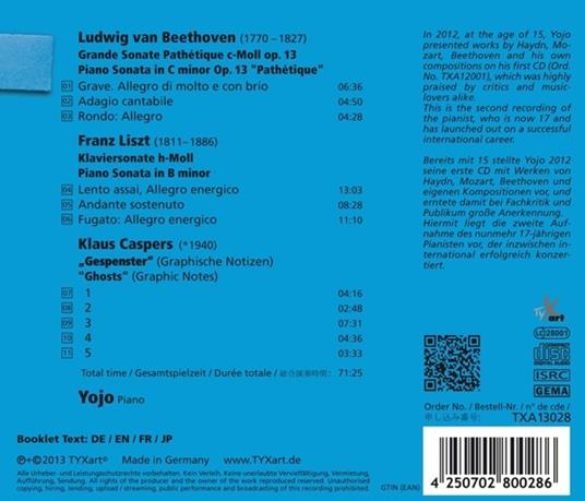 Piano Works - CD Audio di Ludwig van Beethoven,Franz Liszt,Klaus Caspers - 2