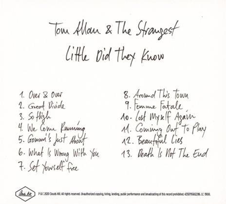 Little Did They Know - CD Audio di Tom Allan & the Strangest - 2