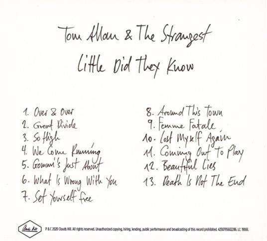 Little Did They Know - CD Audio di Tom Allan & the Strangest - 2