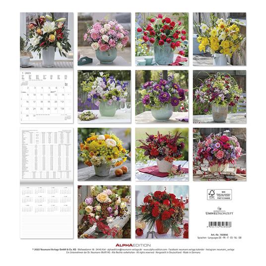 Calendario 2023 da muro Fiori, Alpha Edition, 12 mesi, 30x30 cm - 15
