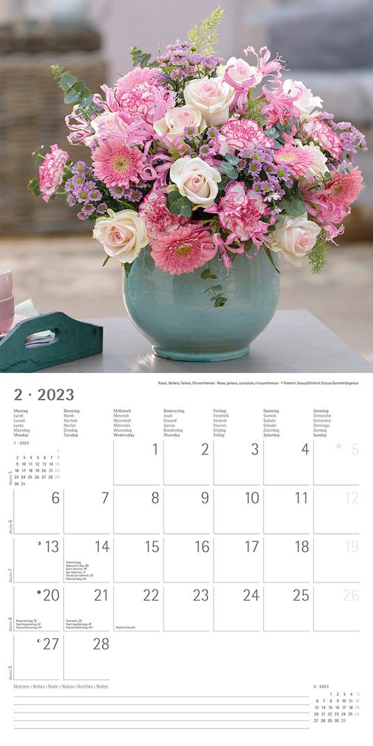 Calendario 2023 da muro Fiori, Alpha Edition, 12 mesi, 30x30 cm - 4
