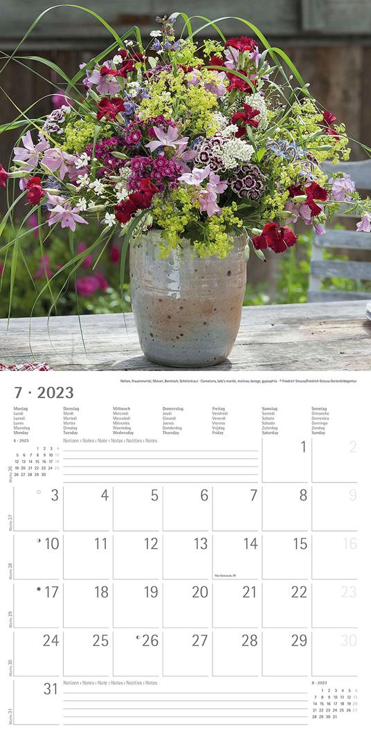 Calendario 2023 da muro Fiori, Alpha Edition, 12 mesi, 30x30 cm - 9
