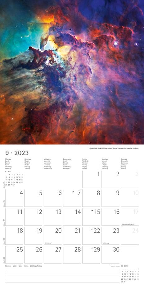 Calendario 2023 da muro Spazio, Alpha Edition, 12 mesi, 30x30 cm - 11
