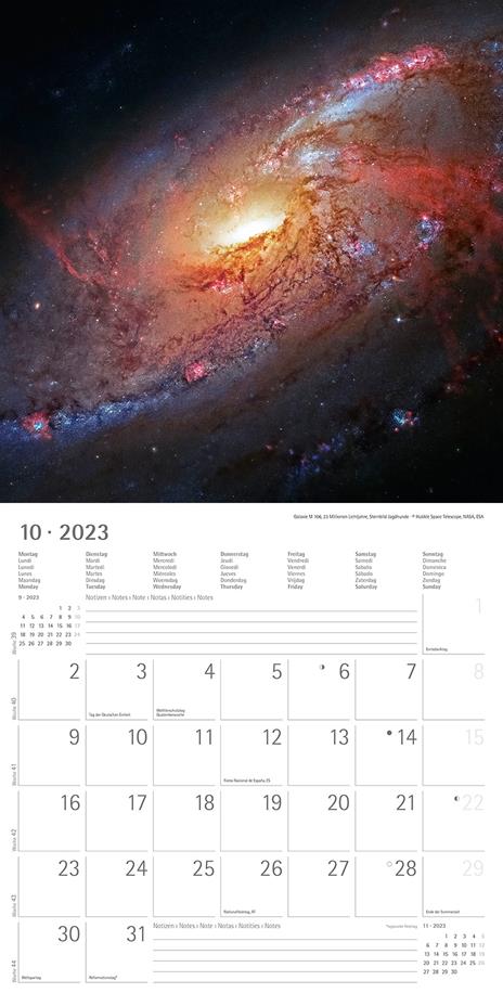 Calendario 2023 da muro Spazio, Alpha Edition, 12 mesi, 30x30 cm - 12
