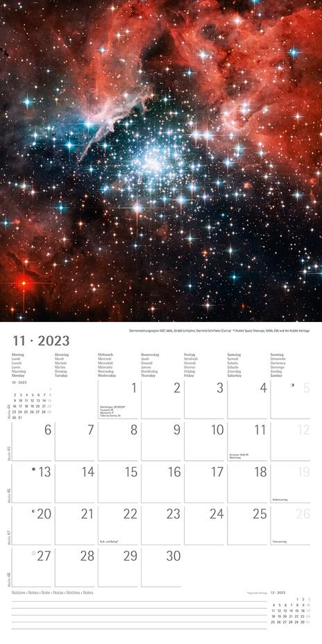Calendario 2023 da muro Spazio, Alpha Edition, 12 mesi, 30x30 cm - 13
