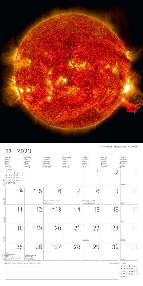 Calendario 2023 da muro Spazio, Alpha Edition, 12 mesi, 30x30 cm - 14
