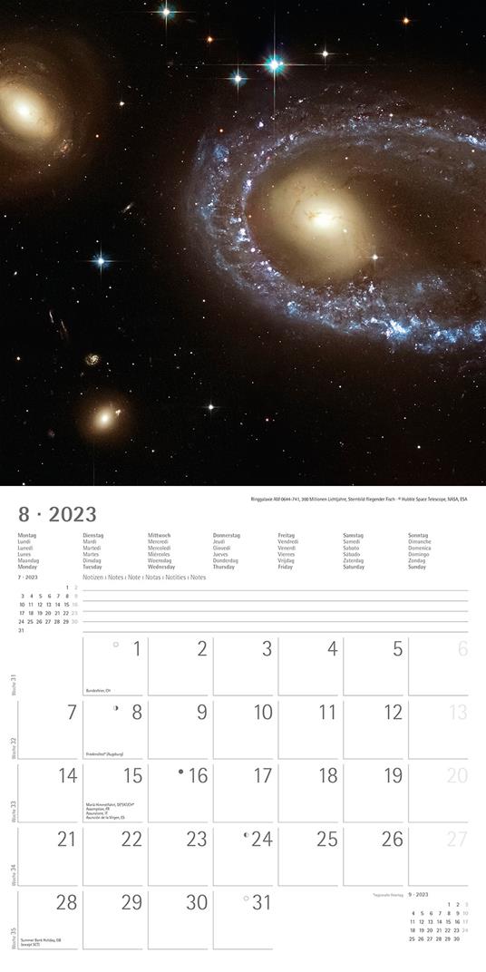 Calendario 2023 da muro Spazio, Alpha Edition, 12 mesi, 30x30 cm - 10