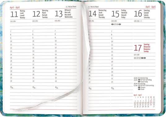 Agenda Settimanale Ladytimer 2023, Alpha Edition, formato tascabile  10,7x15,2 cm, Monet, 192 pagine - Alpha Edition - Cartoleria e scuola