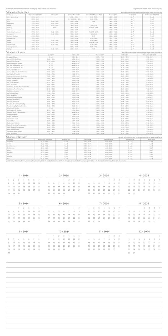 Alpha Edition - Calendario 2024 da muro Dachshund, 12 mesi, 30x30 cm - 2