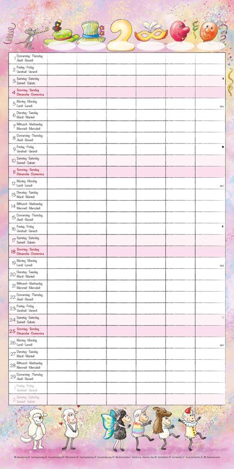 Alpha Edition - Calendario 2024 da muro Family Planer, 12 mesi, 30x30 cm - 4