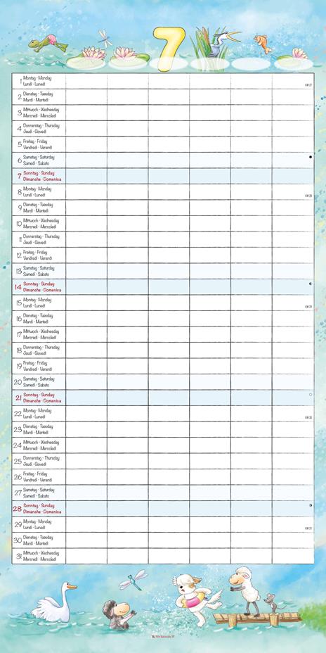 Alpha Edition - Calendario 2024 da muro Family Planer, 12 mesi, 30x30 cm - 9