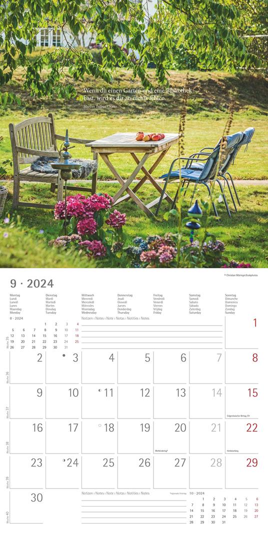 Alpha Edition - Calendario 2024 da muro Meditation, 12 mesi, 30x30 cm - 11