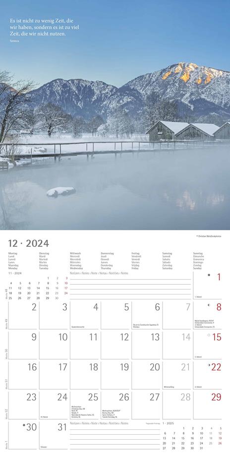 Alpha Edition - Calendario 2024 da muro Meditation, 12 mesi, 30x30 cm - 14