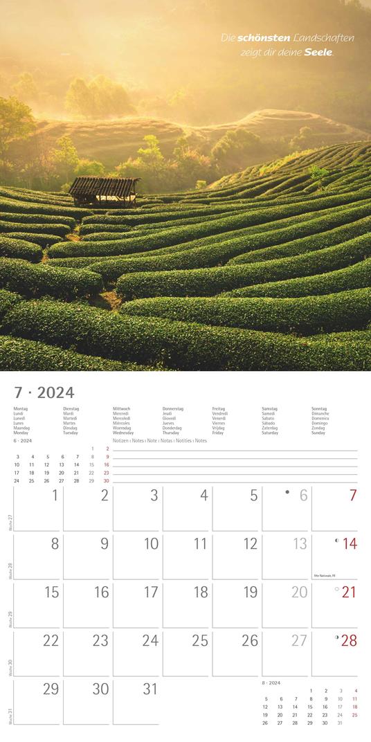 Alpha Edition - Calendario 2024 da muro Zen, 12 mesi, 30x30 cm - 9