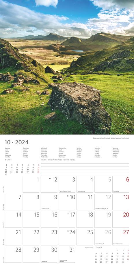 Alpha Edition - Calendario 2024 da muro Emotions, 12 mesi, 30x30 cm - 12